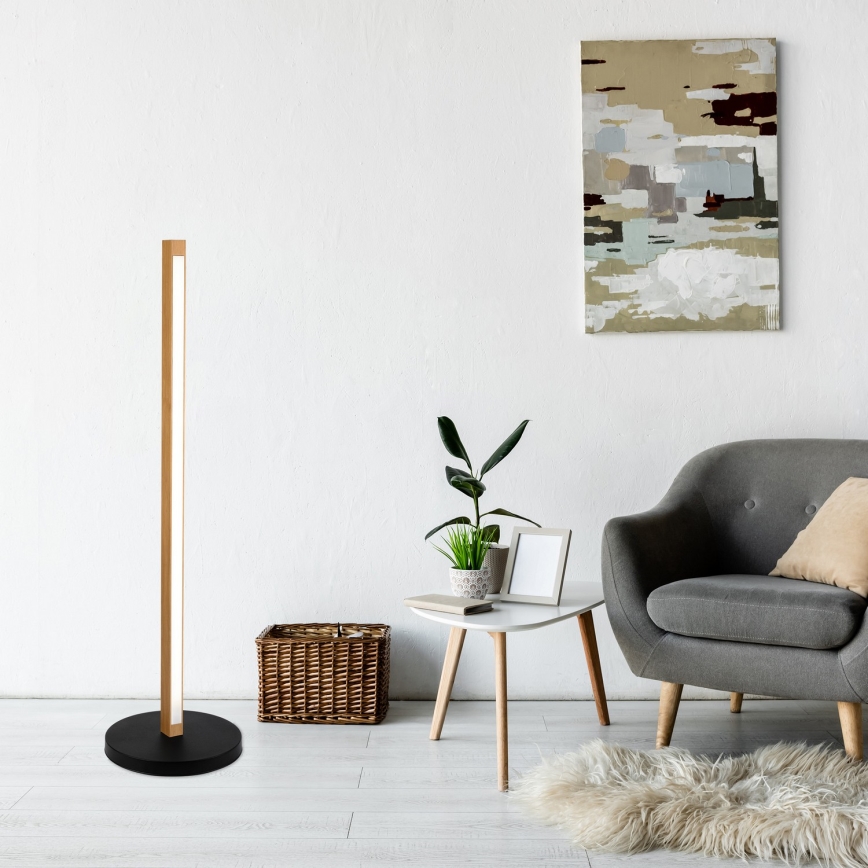 LED Stojeća lampa VERDE LED/18W/230V 3000K hrast/crna