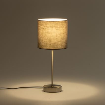 LED stolna lampa 1xE14/5W/230V siva/matni krom