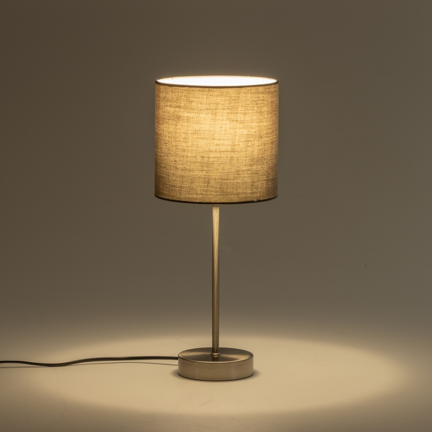 LED stolna lampa 1xE14/5W/230V siva/matni krom