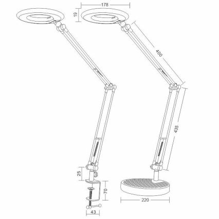 LED Stolna lampa BIANCA LED/8W/230V