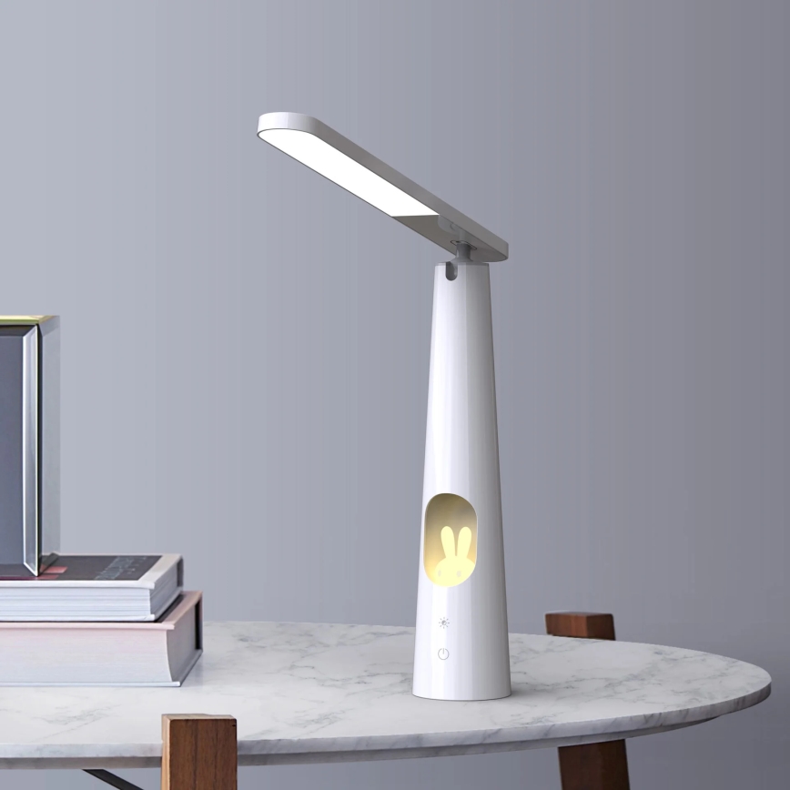 LED Dimmabilna dodirna stolna lampa BUNNY LED/7W/230V 2700/4000/6500K bijela