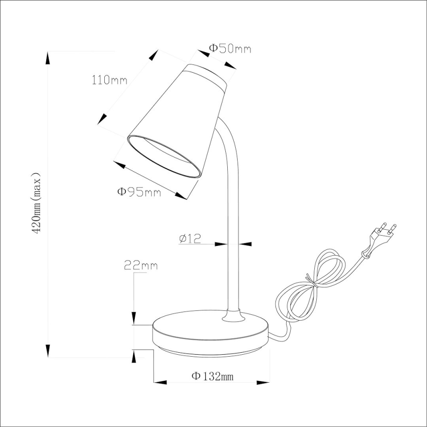 LED Stolna lampa CHICO LED/4,5W/230V crna