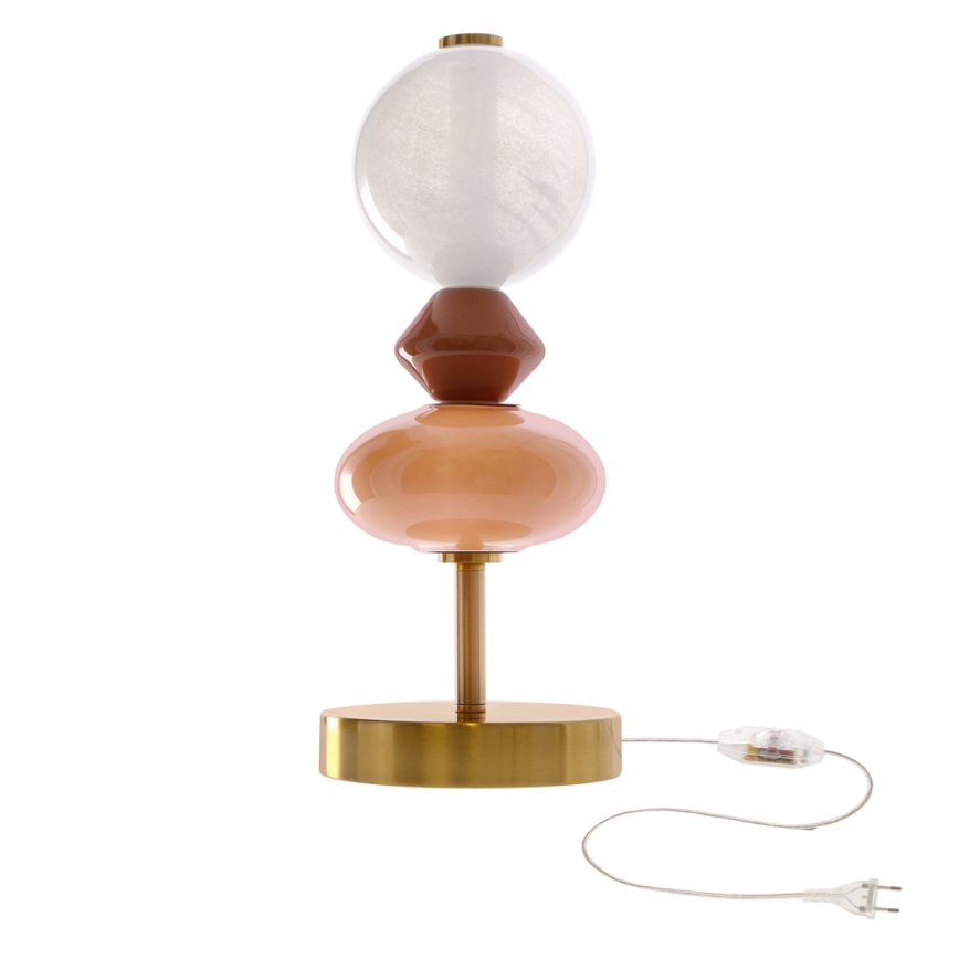 LED stolna lampa FLORES LED/10W/230V zlatna/narančasta/smeđa