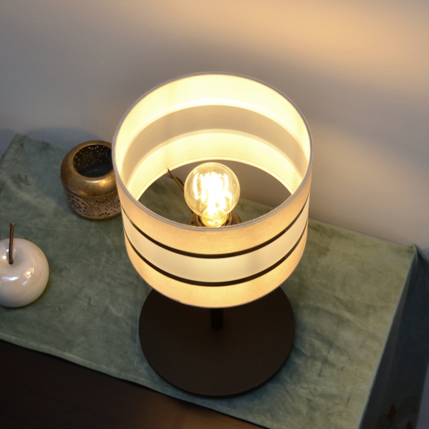 LED Stolna lampa HELEN 1xE27/15W/230V krem/crna/zlatna