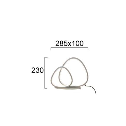 LED stolna lampa HELIX LED/15W/230V srebrna