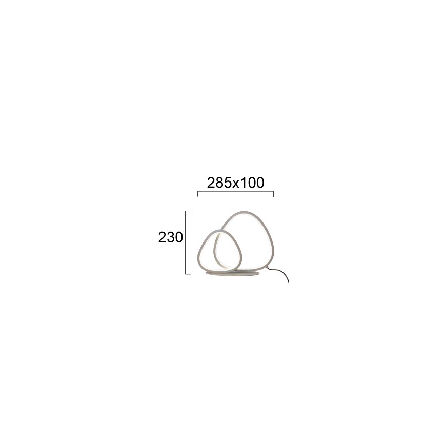 LED stolna lampa HELIX LED/15W/230V srebrna