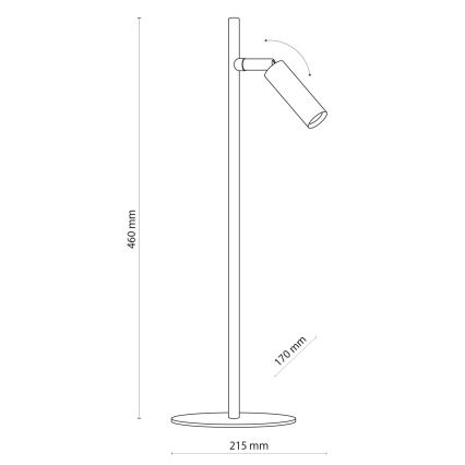 LED Stolna lampa LAGOS 1xG9/6W/230V 4000K crna