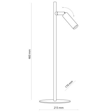 LED Stolna lampa LAGOS 1xG9/6W/230V 4000K crna/zlatna