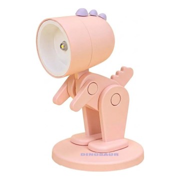 LED stolna lampa LED/0,06W/3xLR41 dinosaurus ružičasta