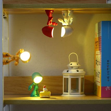 LED stolna lampa LED/0,06W/3xLR41 robot žuta