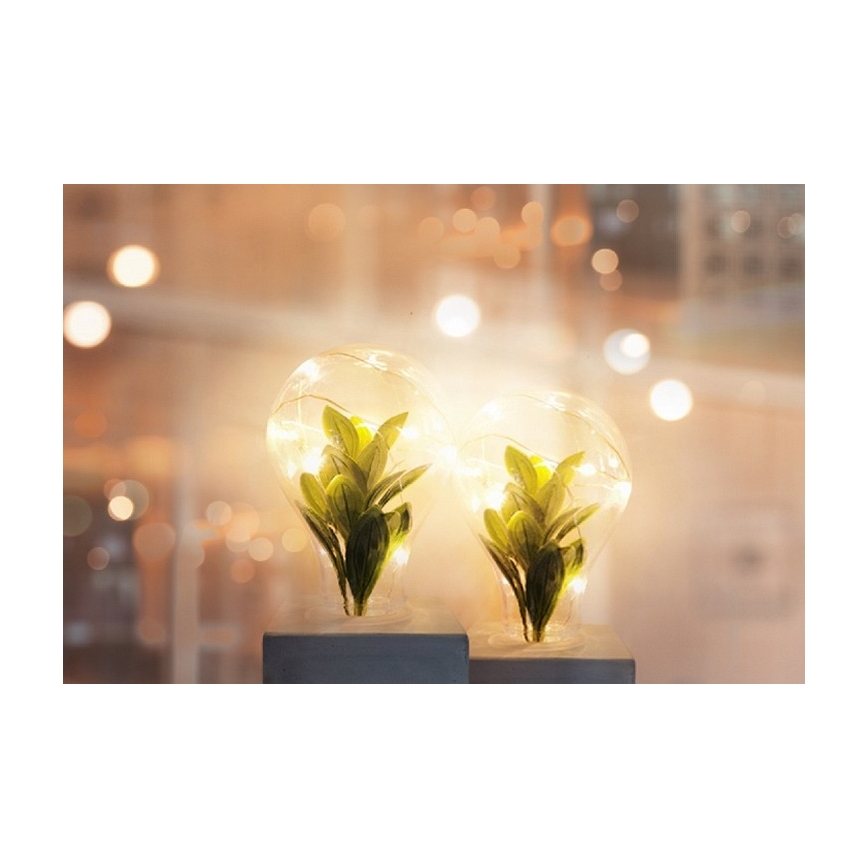 LED Stolna lampa LIV LED/2xAAA siva