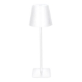 LED stolna lampa LUCCA s prigušivanjem, punjiva i s dodirnim upravljanjem LED/3,7V 3000/4000/6500K 2000 mAh bijela
