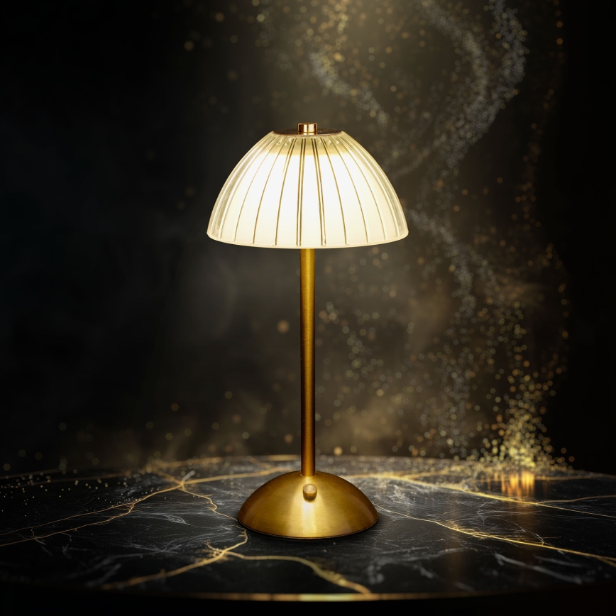 LED prigušiva punjiva stolna lampa PARIS LED/2W/5V 2700K/4000K/6500K 800 mAh zlatna
