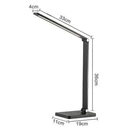 LED Stolna lampa s bežičnim punjačem LED/10W/230V 3000/4000/4500/5000/6000K mat krom