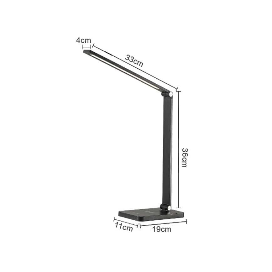 LED Stolna lampa s bežičnim punjačem LED/10W/230V 3000/4000/4500/5000/6000K mat krom