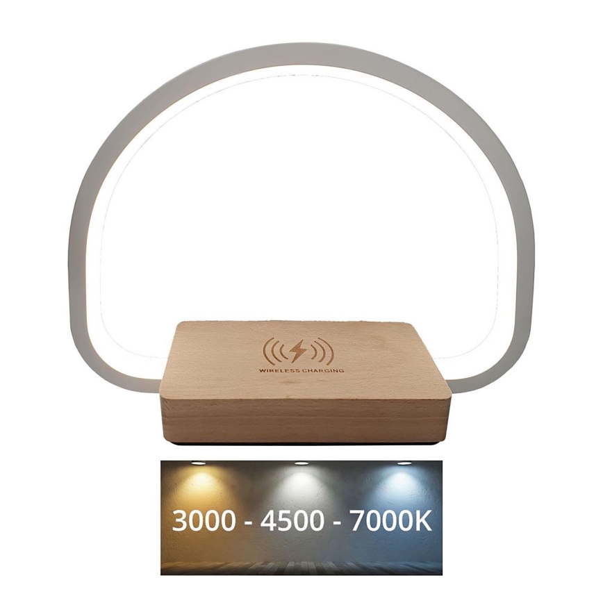 LED stolna lampa s dodirnim prigušivanjem i bežičnim punjenjem LED/10W/5V 3000/4500/7000K