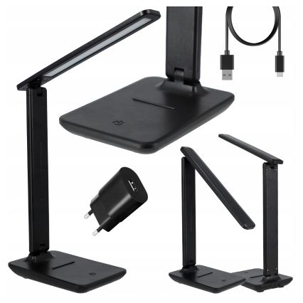LED stolna lampa s dodirnim prigušivanjem LED/6W/230V 3000/4000/6000K crna