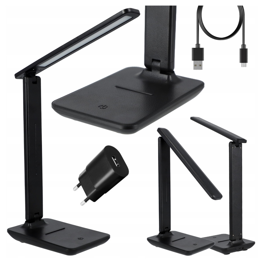 LED stolna lampa s dodirnim prigušivanjem LED/6W/230V 3000/4000/6000K crna