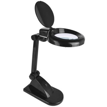 LED stolna lampa s lupom LED/6W/230V 6500K crna