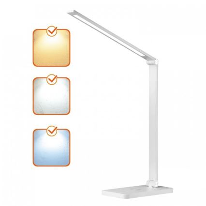 LED stolna lampa s prigušivanjem i bežičnim QI punjenjem NOBLITE Q LED/7W/230V 3000/4000/6500K bijela