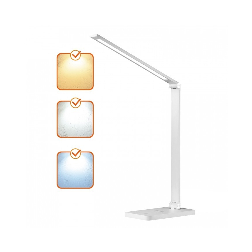 LED stolna lampa s prigušivanjem i bežičnim QI punjenjem NOBLITE Q LED/7W/230V 3000/4000/6500K bijela