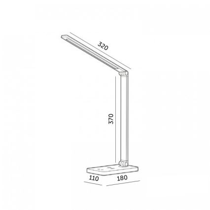 LED stolna lampa s prigušivanjem i bežičnim QI punjenjem NOBLITE Q LED/7W/230V 3000/4000/6500K bijela