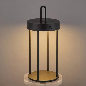 LED stolna lampa s mogućnošću prigušivanja, za vanjsku upotrebu, punjiva, s dodirnim upravljanjem GENTLE LED/1,5W/3,7V 3000 mAh IP44 crna