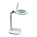LED stolna lampa s povećalom i podesivim osvjetljenjem LED/7W/230V 6500K bijela