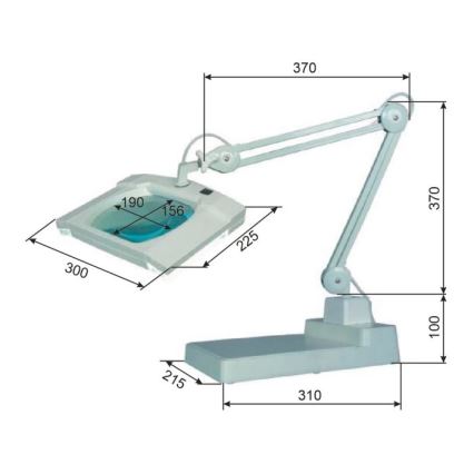 LED Stolna lampa s povećalom LED/12W/12/230V