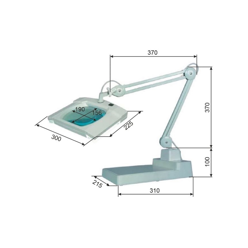 LED Stolna lampa s povećalom LED/12W/12/230V