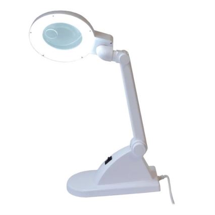 LED Stolna lampa s povećalom LED/6W/230V bijela