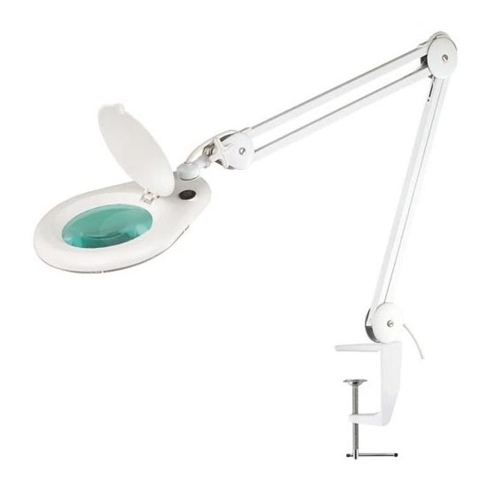 LED Stolna lampa s povećalom LED/9W/230V bijela