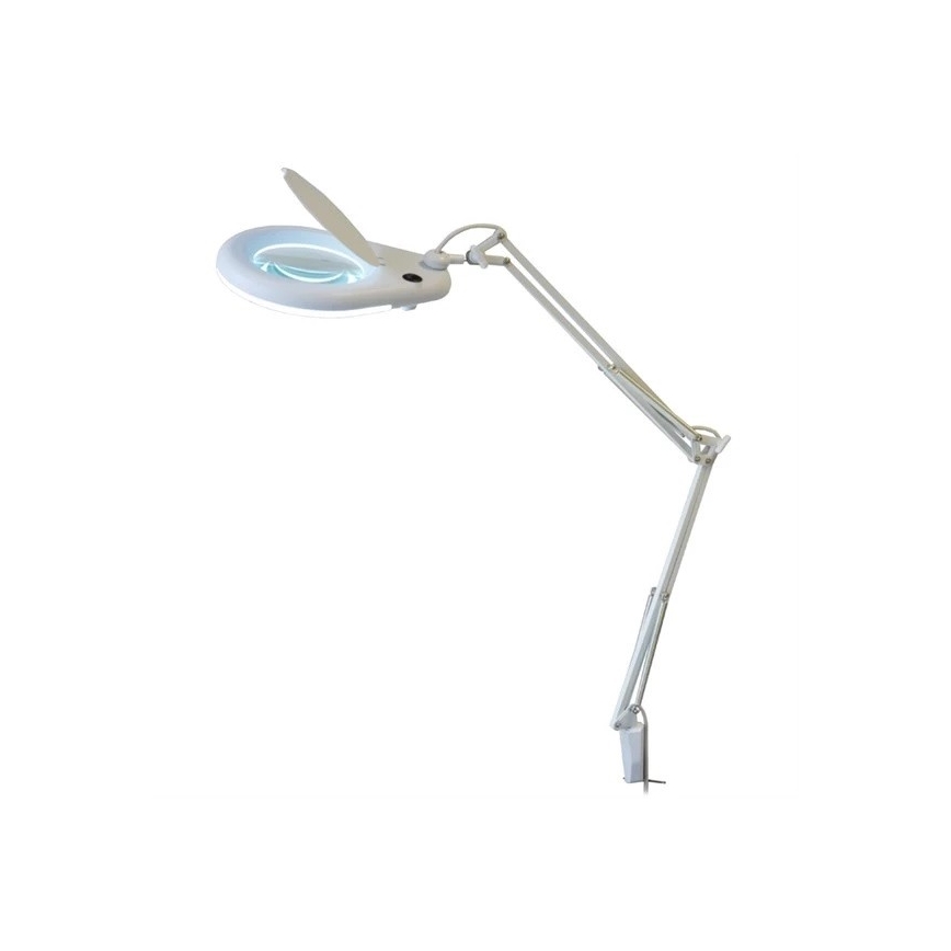 LED Stolna lampa s povećalom LED/9W/230V bijela/sjajni krom