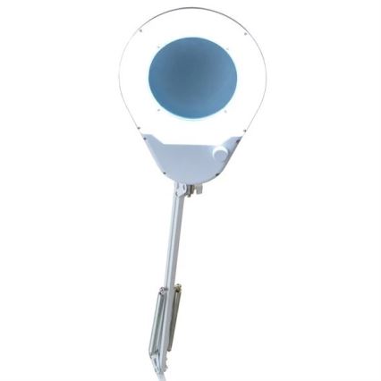 LED Stolna lampa s povećalom LED/9W/230V bijela/sjajni krom