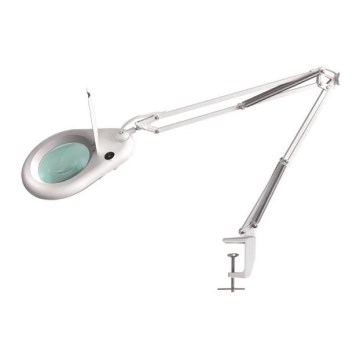 LED Stolna lampa s povećalom LED/9W/230V bijela/sjajni krom