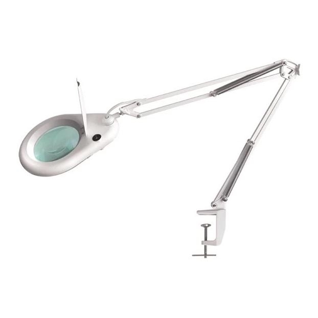 LED Stolna lampa s povećalom LED/9W/230V bijela/sjajni krom