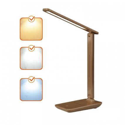 LED stolna lampa s prigušivanjem NOBLITE N LED/7W/230V 3000/4000/6500K smeđa