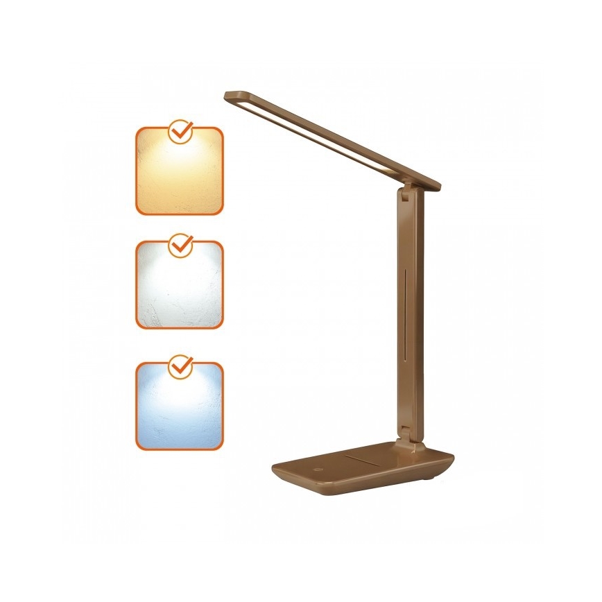 LED stolna lampa s prigušivanjem NOBLITE N LED/7W/230V 3000/4000/6500K smeđa