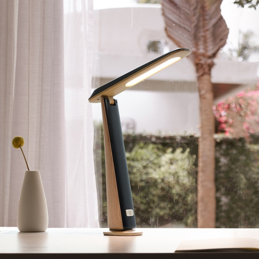 LED punjiva stolna lampa s prigušivanjem TOP LED/4W/5V 1800 mAh 3000/4000/5000K smeđa/crna