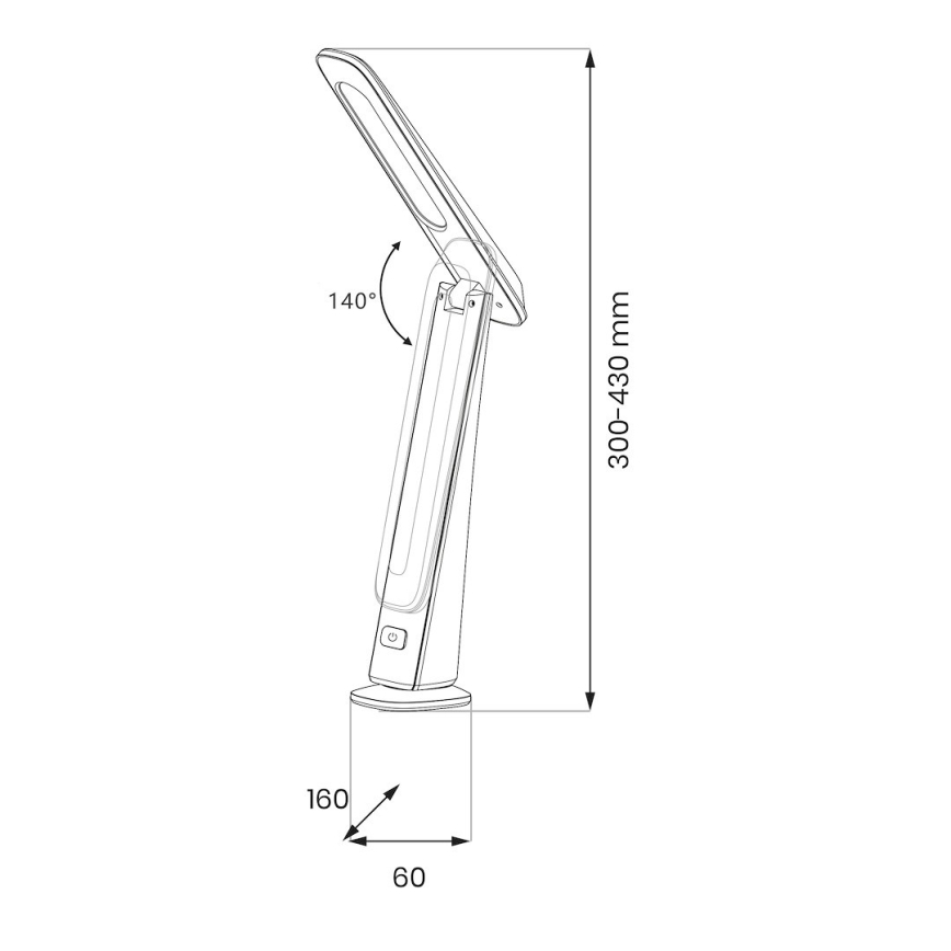LED punjiva stolna lampa s prigušivanjem TOP LED/4W/5V 1800 mAh 3000/4000/5000K smeđa/crna