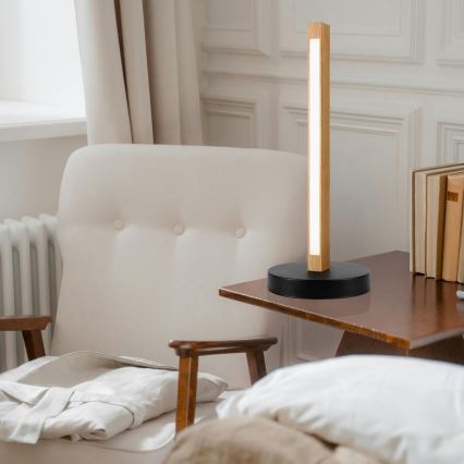 LED Stolna lampa VERDE LED/10W/230V 3000K hrast/crna