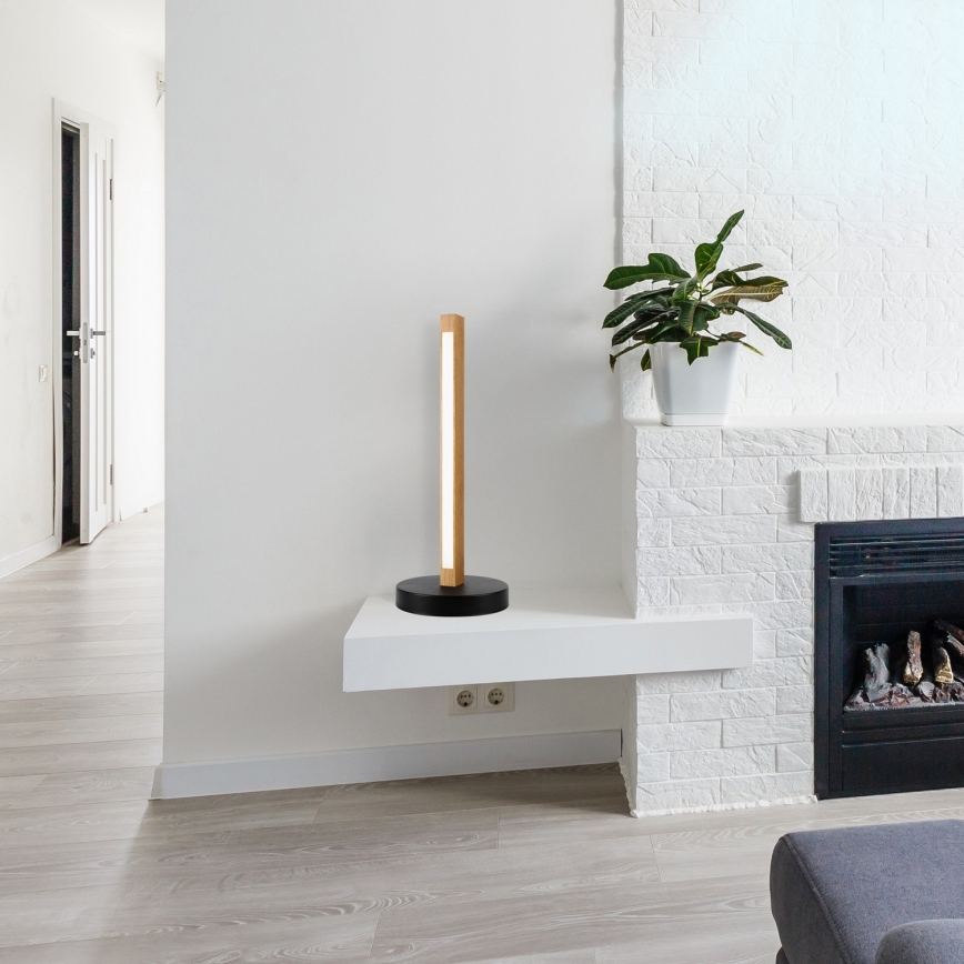 LED Stolna lampa VERDE LED/10W/230V 3000K hrast/crna