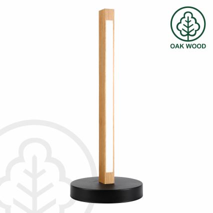 LED Stolna lampa VERDE LED/10W/230V 3000K hrast/crna