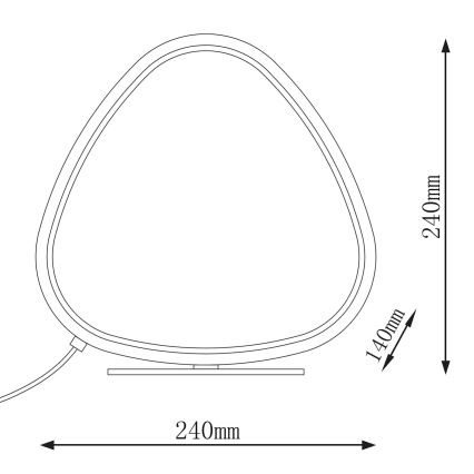 LED stolna svjetiljka PETRA LED/12W/230V 4000K crna