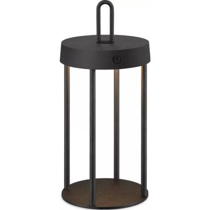 LED stolna lampa s mogućnošću prigušivanja, za vanjsku upotrebu, punjiva, s dodirnim upravljanjem GENTLE LED/1,5W/3,7V 3000 mAh IP44 crna