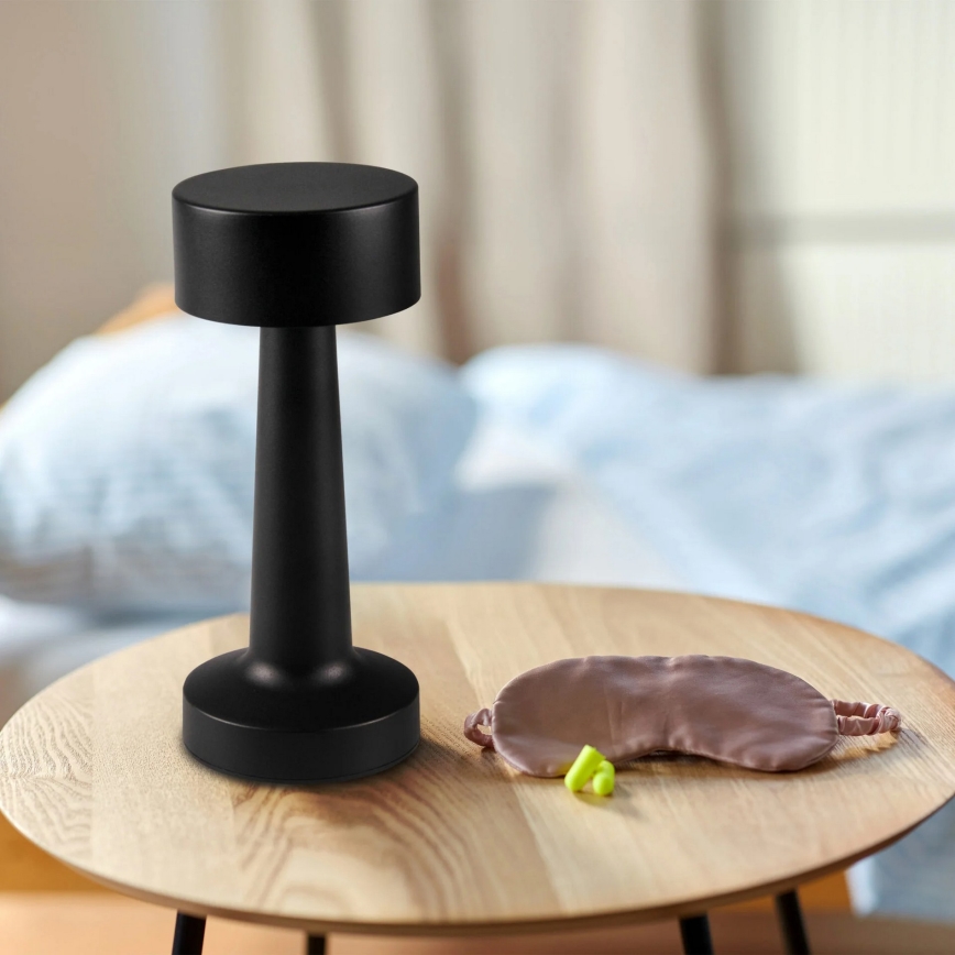 LED stolna lampa s dodirnim upravljanjem i mogućnošću prigušivanja SIMPLY LED/5V 2700/4000/6500K 800 mAh crna