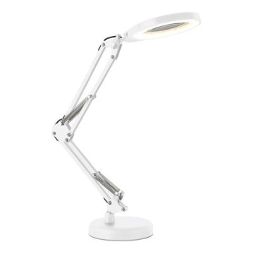 LED stolna svjetiljka s povećalom i podesivom svjetlinom 2 u 1 AURIQ LOUPE LED/10W/5V 3000/4000/6500K bijela