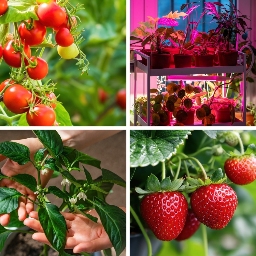 LED fleksibilna stolna lampa za uzgoj biljaka VITARO, s mogućnošću prigušivanja, 4xLED/10W/230V, crna