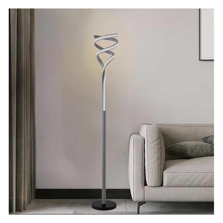 LED Dimmabilna podna lampa LED/50W/230V 3000-6500K siva + daljinski upravljač