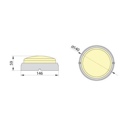 LED Stropna industrijska svjetiljka FIDO LED/12W/230V IP65